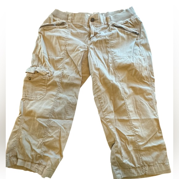 Sonoma‎ Women’s Capri Cargo Pants – Size 6P Khaki Tan Casual Utility - Picture 5 of 10